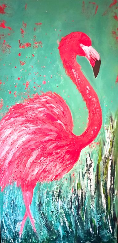 Pink Flamingo-verkauft Acryl