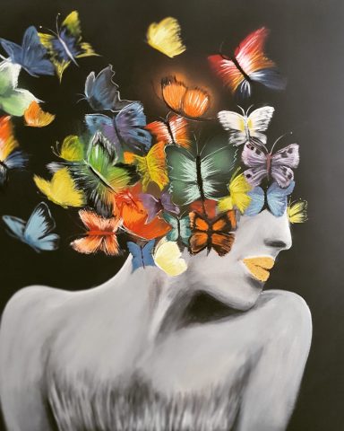 Lady Butterfly Acryl/ Epoxidharz